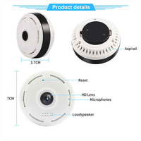 Caméra réseau Wi-Fi intérieure V380pro avec stockage cloud, audio bidirectionnel, grand angle panoramique, vue à 360 degrés et détection de mouvement
