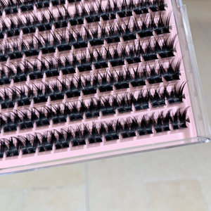 <span class=keywords><strong>Faux</strong></span> cils en grappe effet renard naturel, 10 rangées, en vrac, segmentés, individuels, semi-faits à la main, offre spéciale directe usine - Product Image 2