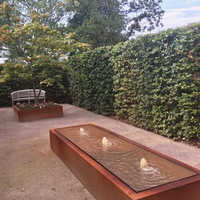 Fontaine d'eau en acier corten pour extérieur, cascade, décoration de jardin