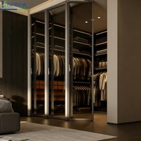 Porte pliante en aluminium de qualité supérieure, porte pliante robuste pour magasin et séparation de salon