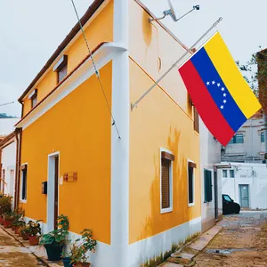 Toptan 3x5ft Venezuela bayrakları 68D/100D polyester tüm uluslar hızlı kargo güvenilir tedarikçi hızlı teslimat özelleştirmek