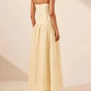 ชุดเดรสผ้าฝ้ายคุณภาพสูงแฟชั่นใหม่ สไตล์เรียบง่ายลำลอง เหมาะสำหรับใส่ไปเที่ยวชายหาด ชุดเดรสฤดูร้อนสำหรับผู้หญิง - Product Image 6