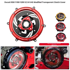 Cubiertas Laterales Transparentes para Motor y Embrague Modificadas para <span class=keywords><strong>Ducati</strong></span> Multistrada MTS V4, Modelo 001, para 959/1199/<span class=keywords><strong>1299</strong></span> <span class=keywords><strong>V2</strong></span>/V4/V4S - Product Image 2