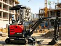 Mini-excavatrice sur chenilles LANDWARD LW20E de 2 tonnes d'occasion pour moteur |   EPA |   EURO 5 |   SWING BOOM |   Engrenage de pompe de boîte de vitesses moteur |   Ferme
