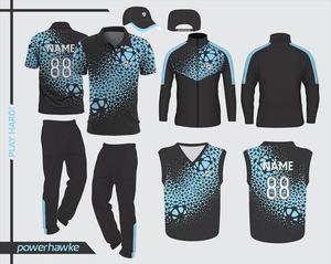 Prohawke Sportswear Cricket Uniform Manga completa Cricket Jersey Collar Jersey Diseño con Cricket Jumper y chaqueta - Product Image 4