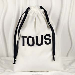 Sacs à cordon en toile et en coton pour l'emballage de cadeaux avec logo personnalisé, petits sacs à cordon anti-poussière - Product Image 6