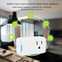 Prise intelligente Matter US Gauge modèle SM-PW702-UM ETL pour 10A AC110/240V WIFI, prise vocale, application de contrôle à distance