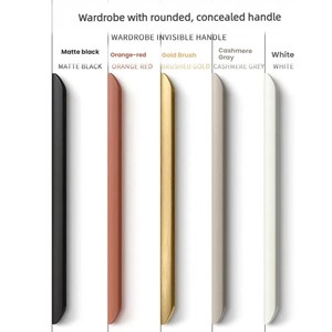 Hot Selling Modern European Aluminium Alloy Gold Pull Handle for Cabinets Drawers Bathrooms Hotels-Durable Easy Installation - Product Image 4