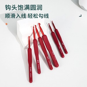 Furls Agujas de tejer Tulip Tunisian 5PCs Red Crochet Hook Set TPR Aluminio - Product Image 3