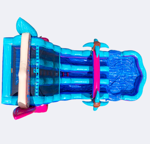 สไลเดอร์น้ำเป่าลมแบบสองเลนสำหรับเล่นกลางแจ้งในฤดูร้อน ดีไซน์ใหม่ เหมาะสำหรับงานปาร์ตี้ - Product Image 5