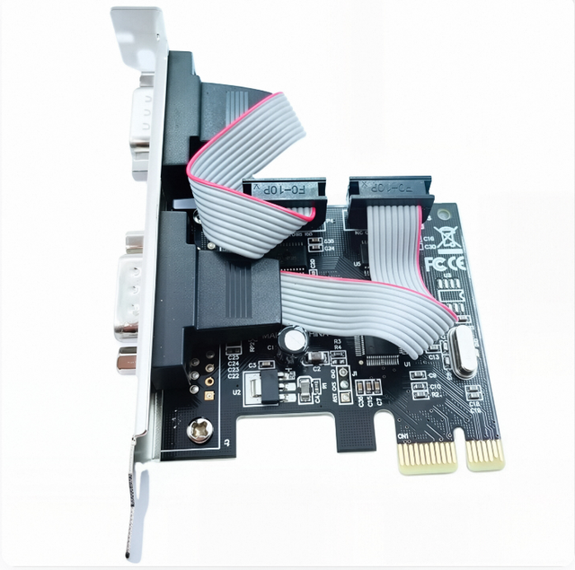 PCIe Serial Port Card PCIe to Multi Serial Port Expansion Card Dual Port RS232 Interface, Industrial Control Data 9-pin COM Card