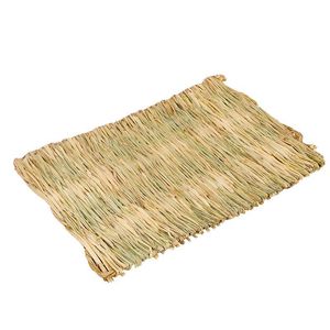 Handgewebte Stroh-Haustiergrasmatte für Kaninchen, Meerschweinchen, <span class=keywords><strong>Hamster</strong></span> & Tauben - Rechteckige Form - Product Image 1