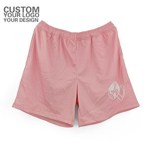 Pantalones cortos de baloncesto con estampado Rosa Venta al por mayor Pantalones cortos de malla personalizados, pantalones cortos de malla con estampado completo para hombres - Product Image 4