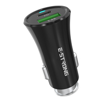 Chargeur de voiture portable QC 3.0 Power Delivery 18W PD, adaptateur de chargeur USB C pour iPhone