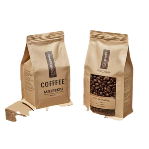 Cửa sổ mờ đứng lên dây kéo túi giấy tùy chỉnh in cho các loại hạt trà đồ ăn nhẹ thịt bò giật bao bì - Product Image 6