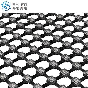 SHLED edificio facciata di illuminazione P50 ad alta luminosità Rgb schermo <span class=keywords><strong>a</strong></span> maglia da esterno SPI tenda <span class=keywords><strong>a</strong></span> <span class=keywords><strong>Led</strong></span> flessibile per uso diurno - Product Image 1