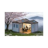WooWild Abri de jardin moderne, portable, préfabriqué, modulaire, mobile, intelligent, étanche, en HDPE, alimenté à l'énergie solaire et écologique