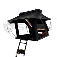 SNDN Tienda de techo rígida 4x4 con bisagras en X de gran capacidad para camping al aire libre, tienda de techo rígida para vehículo