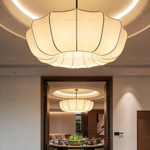 Chinese Style Chandelier 60cm 80cm Round <b>Zen</b> Inspired Light For Restaurant Living Room Hotel Private Room Lighting Fixture - Product Image 2