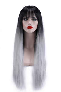 30in Long <strong>Lolita</strong> Silk Top Synthetic <strong>Wig</strong> Dark Brown Premium Fiber for Ombre Pink Black Grey <strong>Wigs</strong> for Women Premium Guangzhou - Product Image 2