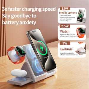 Multi Sound Magnetic Charger 3 in 1 Removable Night Light Adjustable Docks for Phone Watch Earbuds <b>Charging</b> <b>Station</b> - Product Image 4