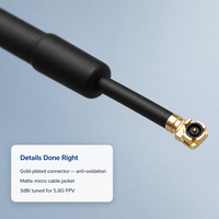 Antenne Pigtail à polarisation linéaire 5,8 GHz 3dBi 5600 5900 MHz 50 Ohm MMCX U.FL IPEX pour drone FPV et récepteur VTX