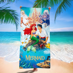 Toalla de Baño Grande de Microfibra con Diseño de Princesa Marina, 70*140cm, Secado Rápido, Antiarena, Venta al Por Mayor - Product Image 1