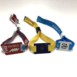 Pulsera con Control de acceso para eventos personalizados, pulsera de tejido <span class=keywords><strong>Rfid</strong></span>, con etiqueta de PVC, Nfc - Product Image 1