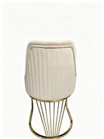 Fauteuil en velours doux de qualité supérieure avec structure en acier inoxydable doré, chaise de maquillage confortable pour la chambre à coucher, le bureau et la salle à manger
