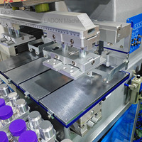 Máquina de Tampografía Totalmente Automática, Robot de Desmontaje de Tapas de Botellas de Plástico, Impresora de Tampografía con Pantalla Táctil y Transportador