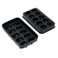 3D Schedel IJsblokjesvorm met Transparante Trechter Schedel Cakevorm Siliconen Mal 10 Vormpjes voor Whisky Cocktails en Sap
