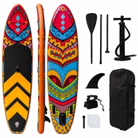 Planche de SUP gonflable unisexe en PVC et matériau brossé, 350-380 cm, étendue et élargie