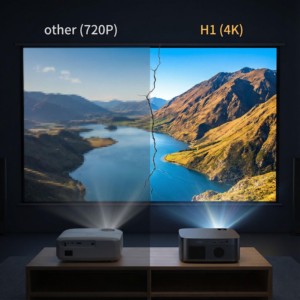 휴대용 프로젝터 4K LED 비디오 빔 프로젝터 저렴한 가격 H1 LCD 비즈니스 교육용 200 ANSI 루멘 LED 램프 32GB 2G - Product Image 2