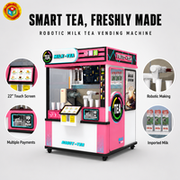 Distributeur automatique de bubble tea robotisé commercial avec écran tactile de 22 pouces, lait importé, options de paiement multiples, directement de l'usine