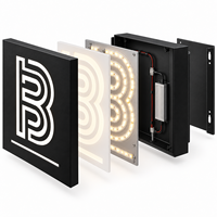 Enseigne lumineuse LED personnalisée GOZONE, enseigne en métal découpé, boîte à lumière murale, enseigne lumineuse pour devanture de magasin, logo de boutique