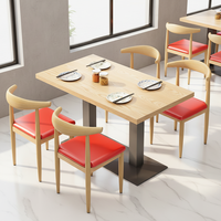 Moderne Esstisch- und Stuhlsets für Fast-Food-Restaurants, Cafés & Bars - Verstellbar, Platzsparend, Abnehmbar