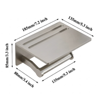 Portarrollos de Papel Higiénico de Acero Inoxidable SUS304 con Repisa para Teléfono, Resistente al Agua, Soporte de Pared para Proyectos de Baños de Alta Gama