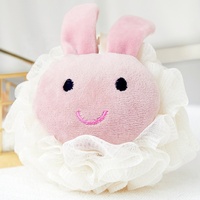 Éponge de bain Loofah, pièces, animaux mignons, pour douche bébé, avec poignée, vente en gros