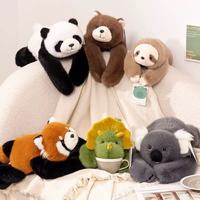 Coussins et peluches apaisantes à bras longs et lestés, modèles Pandas de dessin animé, Pares, Dinosaures, Koalas
