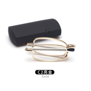 <span class=keywords><strong>แว่น</strong></span>อ่านหนังสือพับได้ทำจากโลหะขนาดเล็กพกพาได้กรอบสีดำใสสีขาววัสดุ PC พร้อมกล่องกันแสงสีฟ้าสำหรับทุกเพศ - Product Image 5