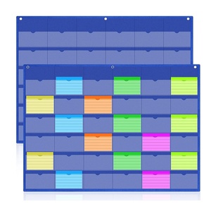 Sac de rangement mural multi-usages en tissu Oxford 3x5 pouces pour cartes indexées, 36 compartiments, design minimaliste moderne, best-seller transfrontalier - Product Image 1