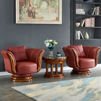 Ensemble de canapés en bois massif de haute qualité, design moderne et luxueux, couleur personnalisée, pour salon de villa.