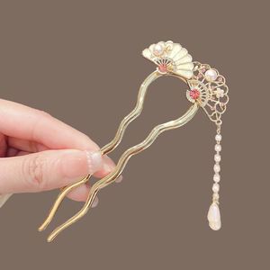 Horquillas para el Cabello con Flores, Perlas y Mariposas, Horquilla en Forma de U, Accesorios para el Cabello, Horquilla Hanfu para Bodas - Product Image 5