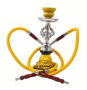 Kleines Tragbares Komplettes Glas-Shisha-Zubehör Set mit Einzel- oder Doppelschlauch – Arabische Shisha - Product Image 6