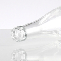 Bouteille de vodka en verre rond de 500 ml personnalisée avec bouchon à vis pour spiritueux à marque privée