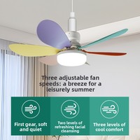Ventilateur de plafond miniature LED USB télécommandé en ABS, fonctionnement silencieux, débit d'air réglable, gradation progressive, contrôle de la vitesse, douille E27