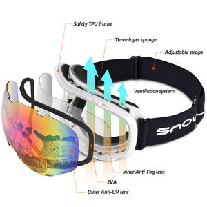 Lunettes de ski Hubo 167 pour filles, anti-buée, UV400, vente en gros, lunettes de snowboard, lunettes de ski personnalisées - Product Image 5