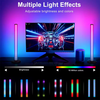 Barre lumineuse LED intelligente avec télécommande 360 °   Lampe d'ambiance lumineuse pour téléviseur, synchronisation musicale DIY, éclairage de jeu