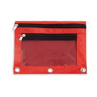 Rangement des fournitures scolaires et des ustensiles d'écriture Sac à crayons coloré créatif Pochette à crayons en tissu Oxford avec fermeture éclair pour 3 reliures à anneaux