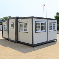 Maison conteneur mobile extensible Suihe 40 pieds, 2/3 chambres, design respirant, style moderne du milieu du siècle, salon de supermarché